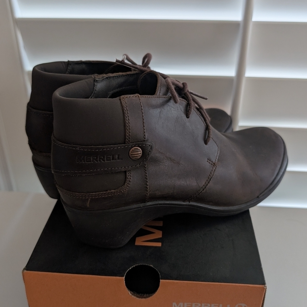 🥁 Merrell Veranda Lace Ankle Boot In Butter Rum (with box) - Picture 6 of 13